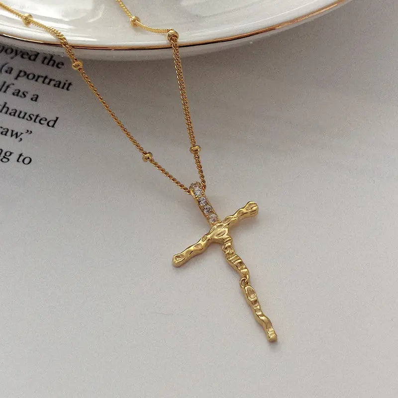 Pave Cross Necklace JNK Jewelry